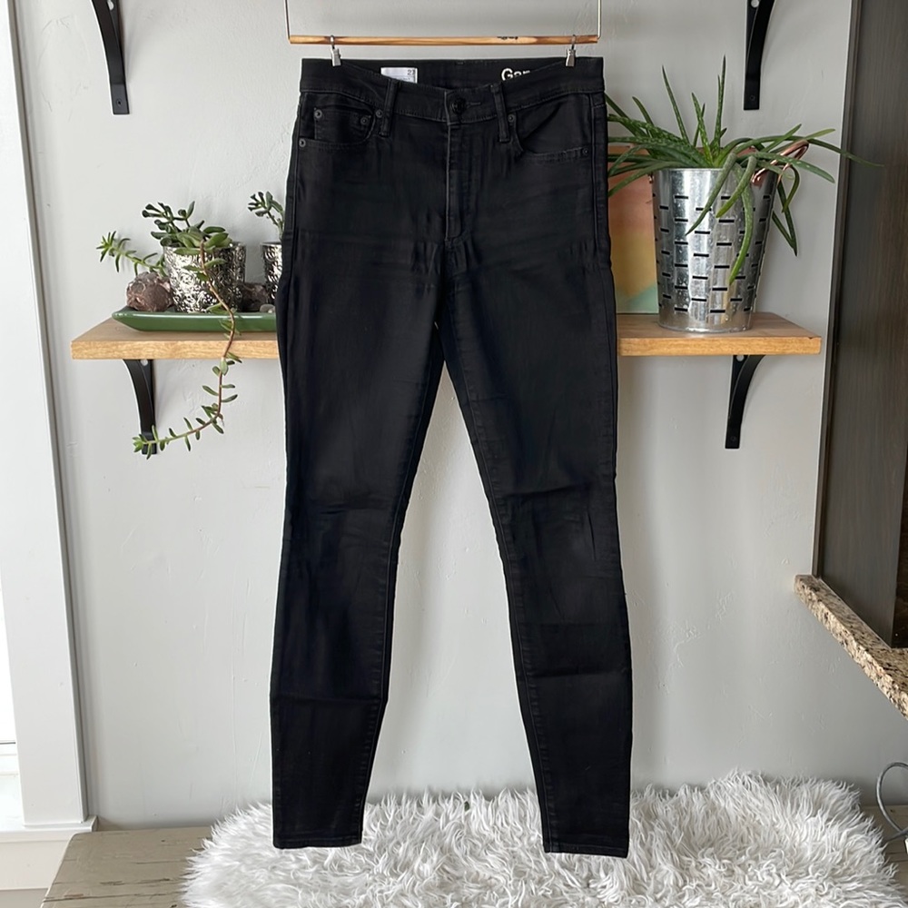 GAP Washed Black True Skinny Stretch Denim Jean Size 27